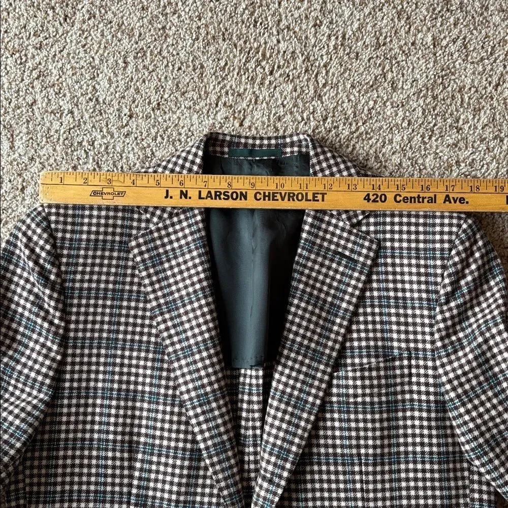 Adriano & Sons x Raffaele Caruso Bold Plaid Check Wool Flannel Sportcoat Eu 50 R